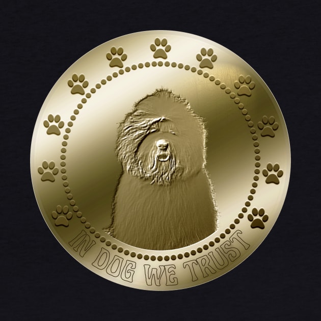 Old English Sheepdog Coin Crypto Currency by JollyMarten
